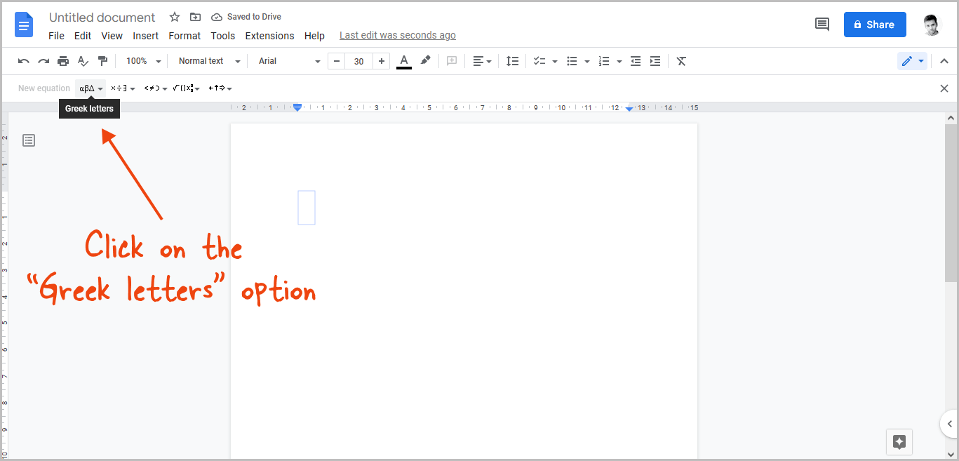 How to Insert a Delta Symbol in Google Docs Method-1 Step-2 How to Insert a Delta Symbol in Google Docs