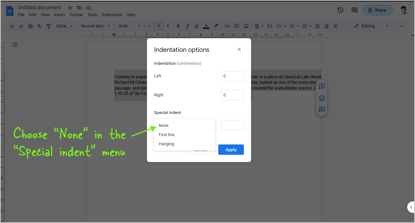 Google Docs Not Going to Next Line Step-4 Google Docs Not Going to Next Line