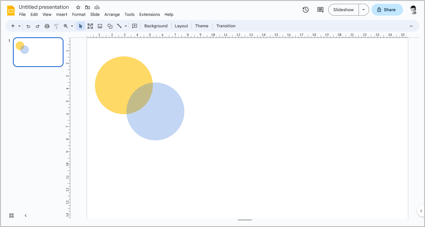 Google Slides Semi Transparent Shape Step-1 Google Slides Semi Transparent Shape