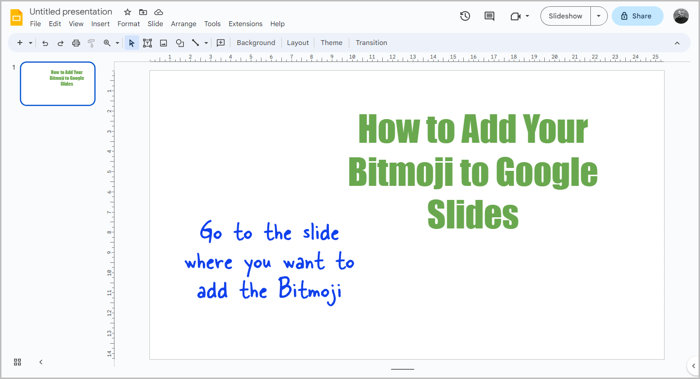 How to Add Your Bitmoji to Google Slides Step-5 How to Add Your Bitmoji to Google Slides