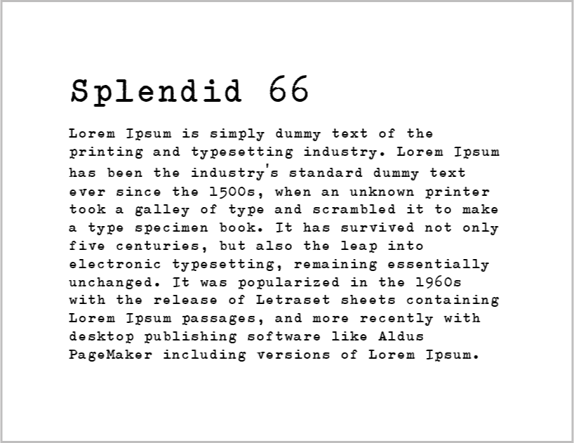 Typewriter Fonts for Word