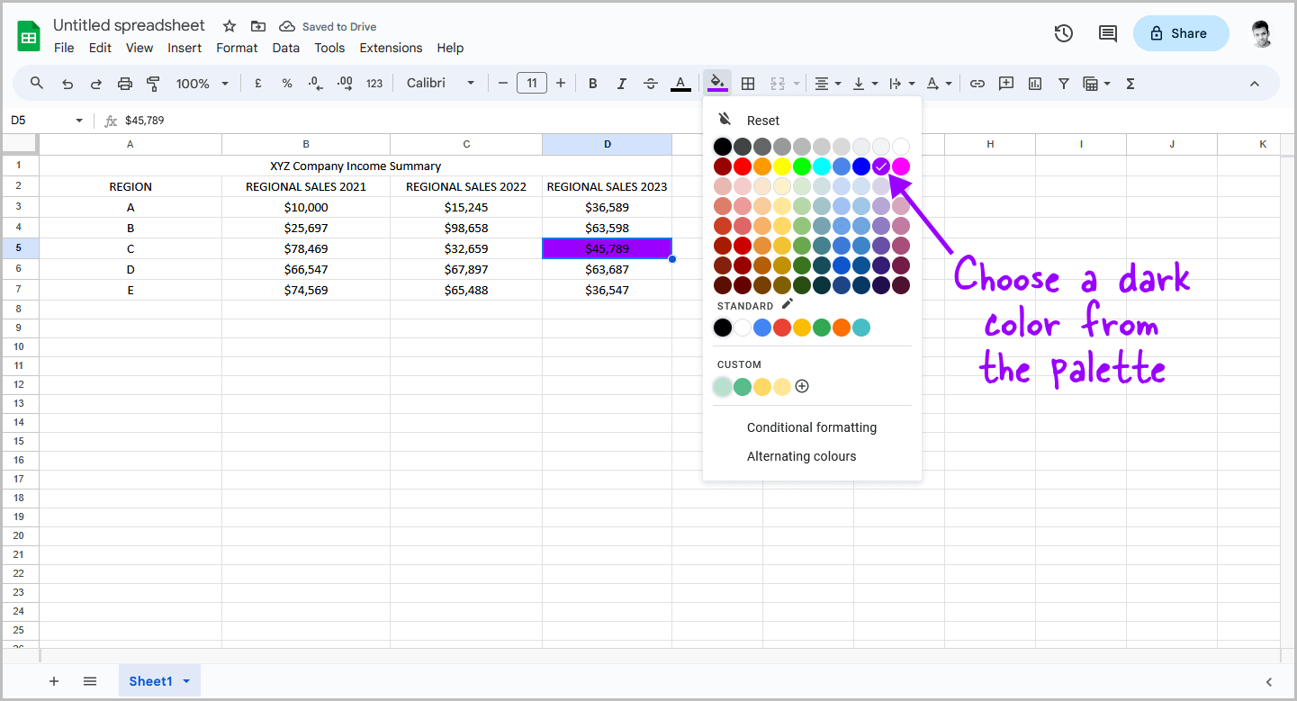 How to Highlight Text in Google Sheets