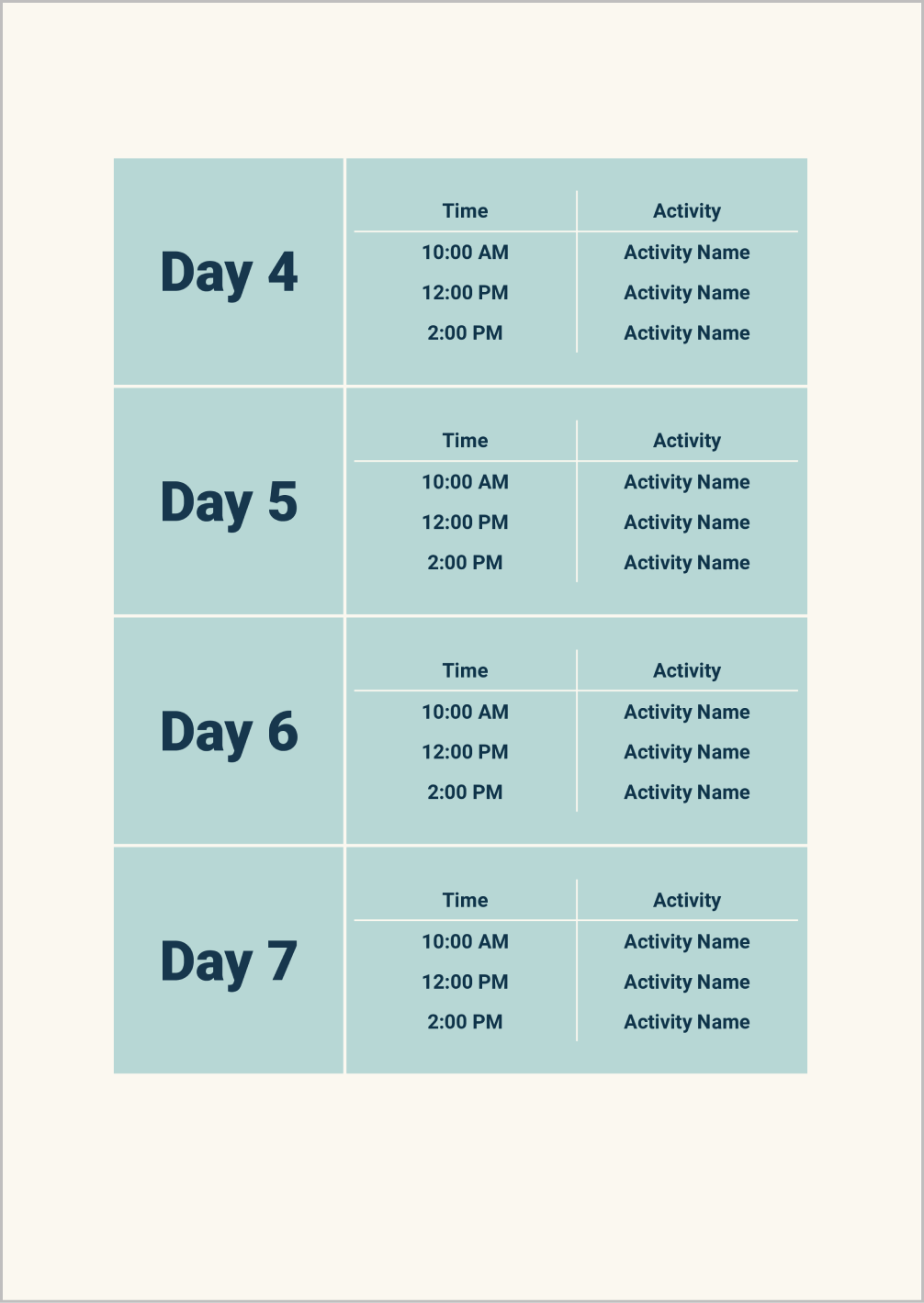 Cute Itinerary Template Google Docs-2 Google Docs Travel Itinerary Template