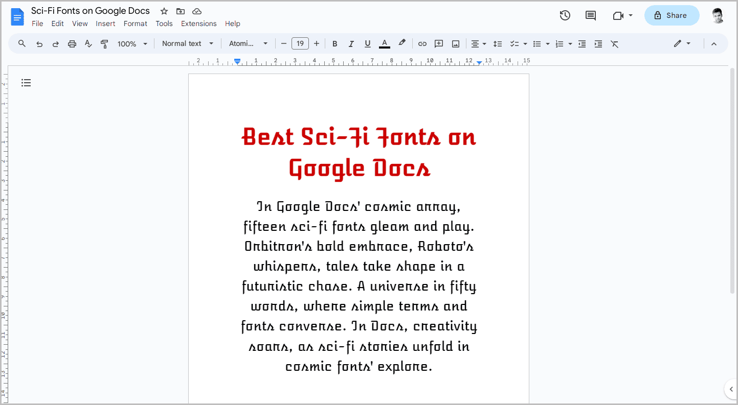 Best Sci-Fi Fonts on Google Docs-10 Best Sci-Fi Fonts on Google Docs
