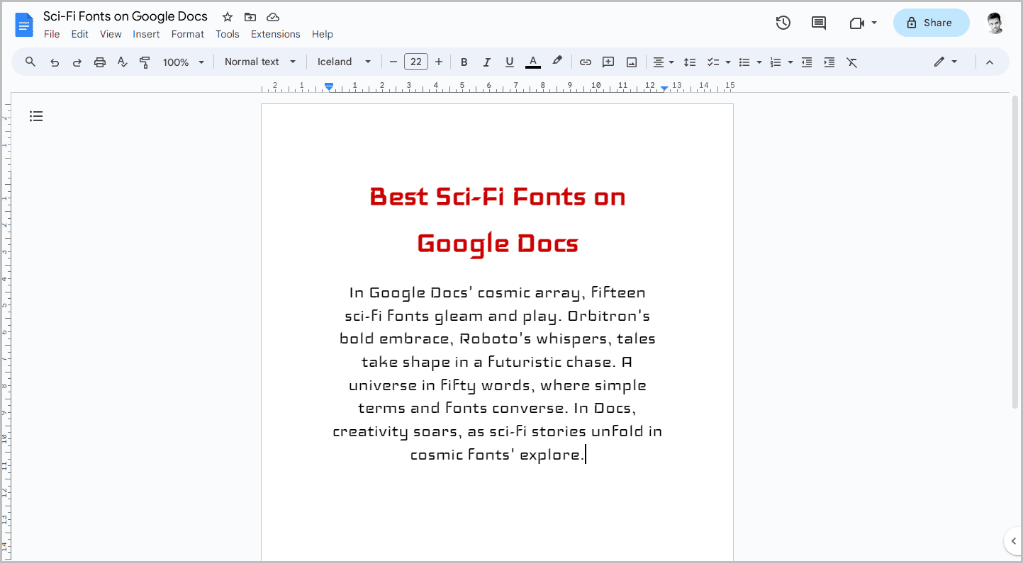 Best Sci-Fi Fonts on Google Docs-13 Best Sci-Fi Fonts on Google Docs