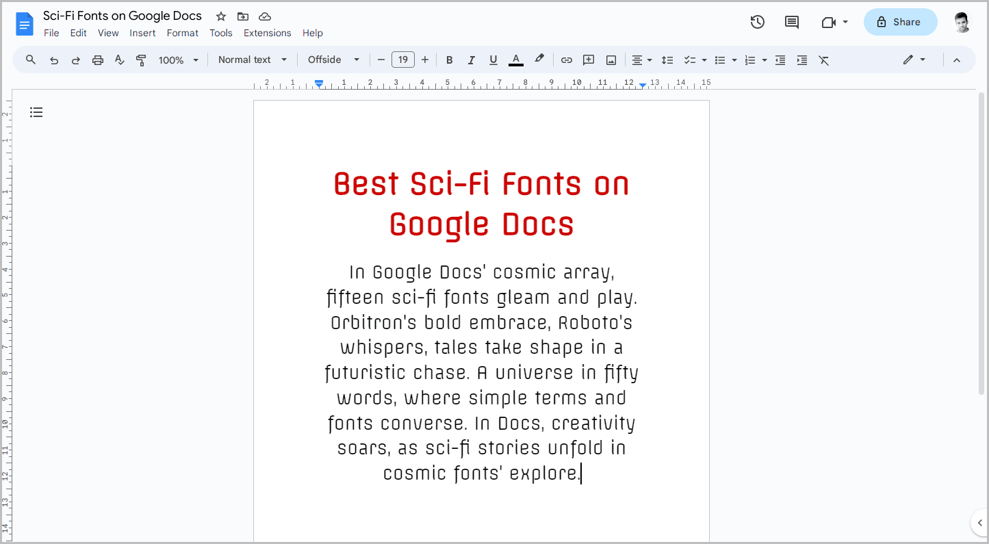 Best Sci-Fi Fonts on Google Docs-4 Best Sci-Fi Fonts on Google Docs