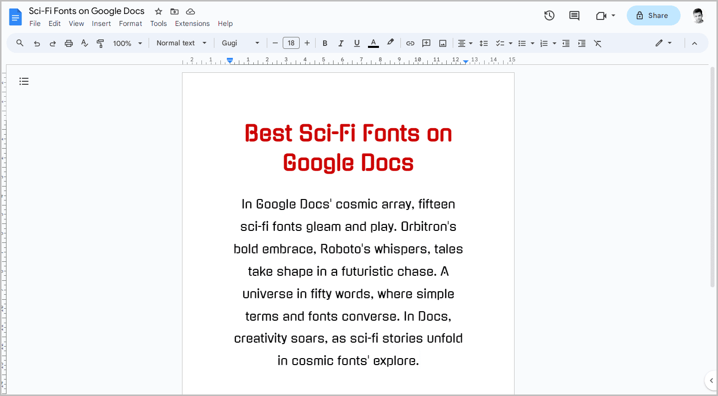 Best Sci-Fi Fonts on Google Docs-5 Best Sci-Fi Fonts on Google Docs