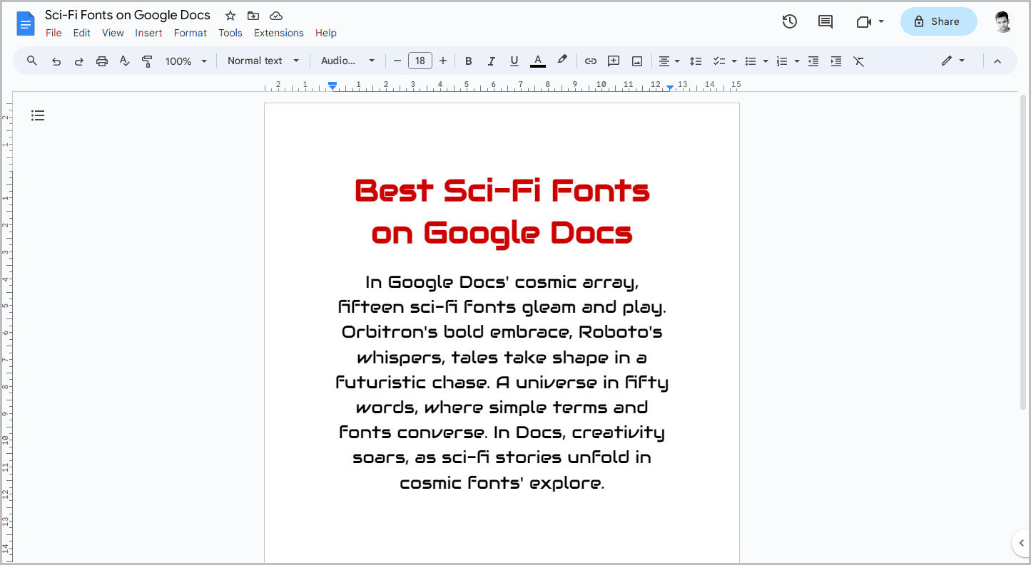 Best Sci-Fi Fonts on Google Docs-6 Best Sci-Fi Fonts on Google Docs