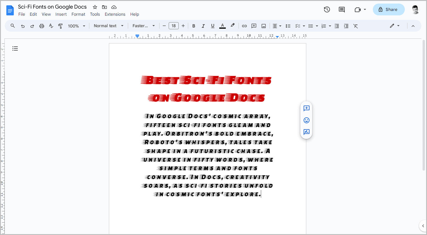 Best Sci-Fi Fonts on Google Docs-7 Best Sci-Fi Fonts on Google Docs