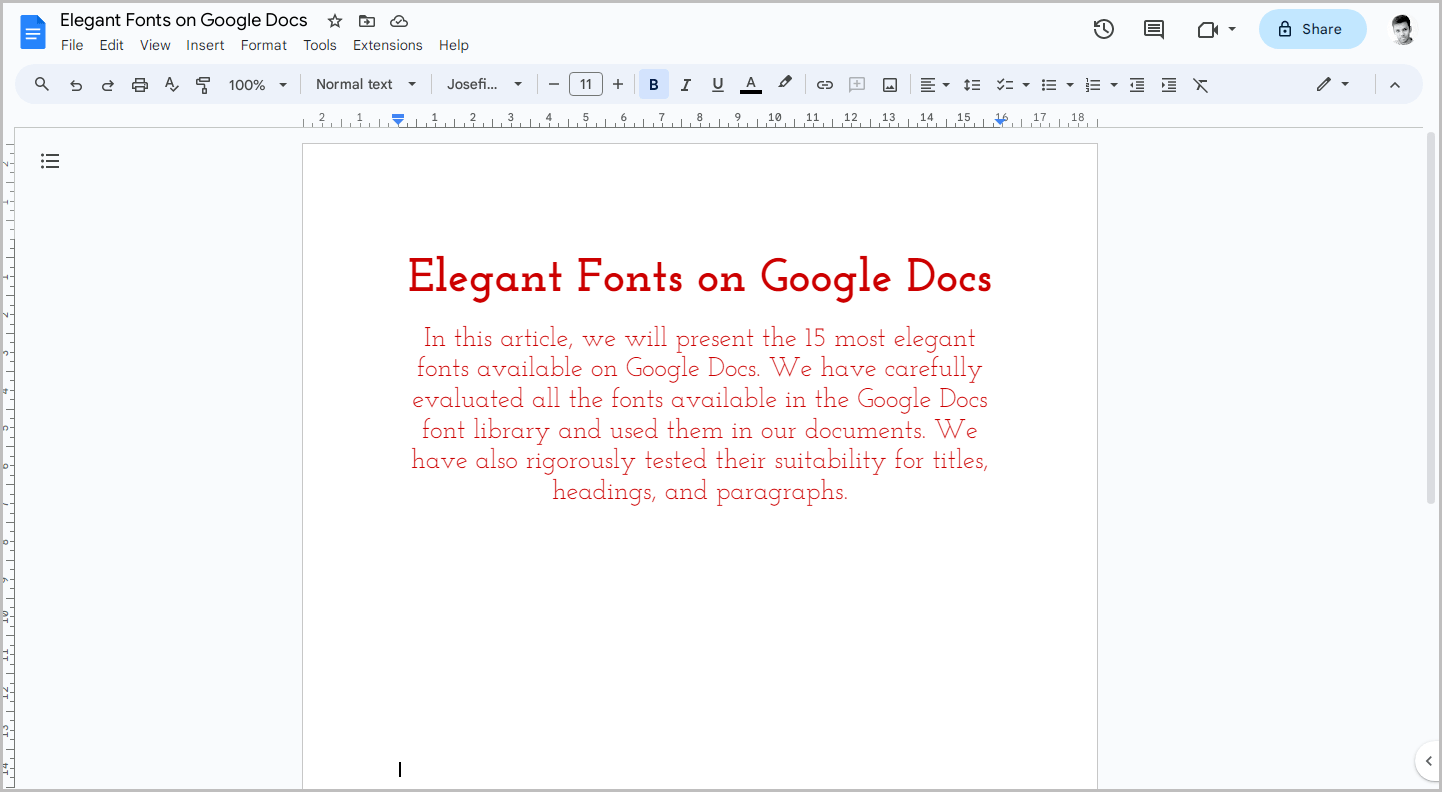 Elegant Fonts on Google Docs-3 Elegant Fonts on Google Docs