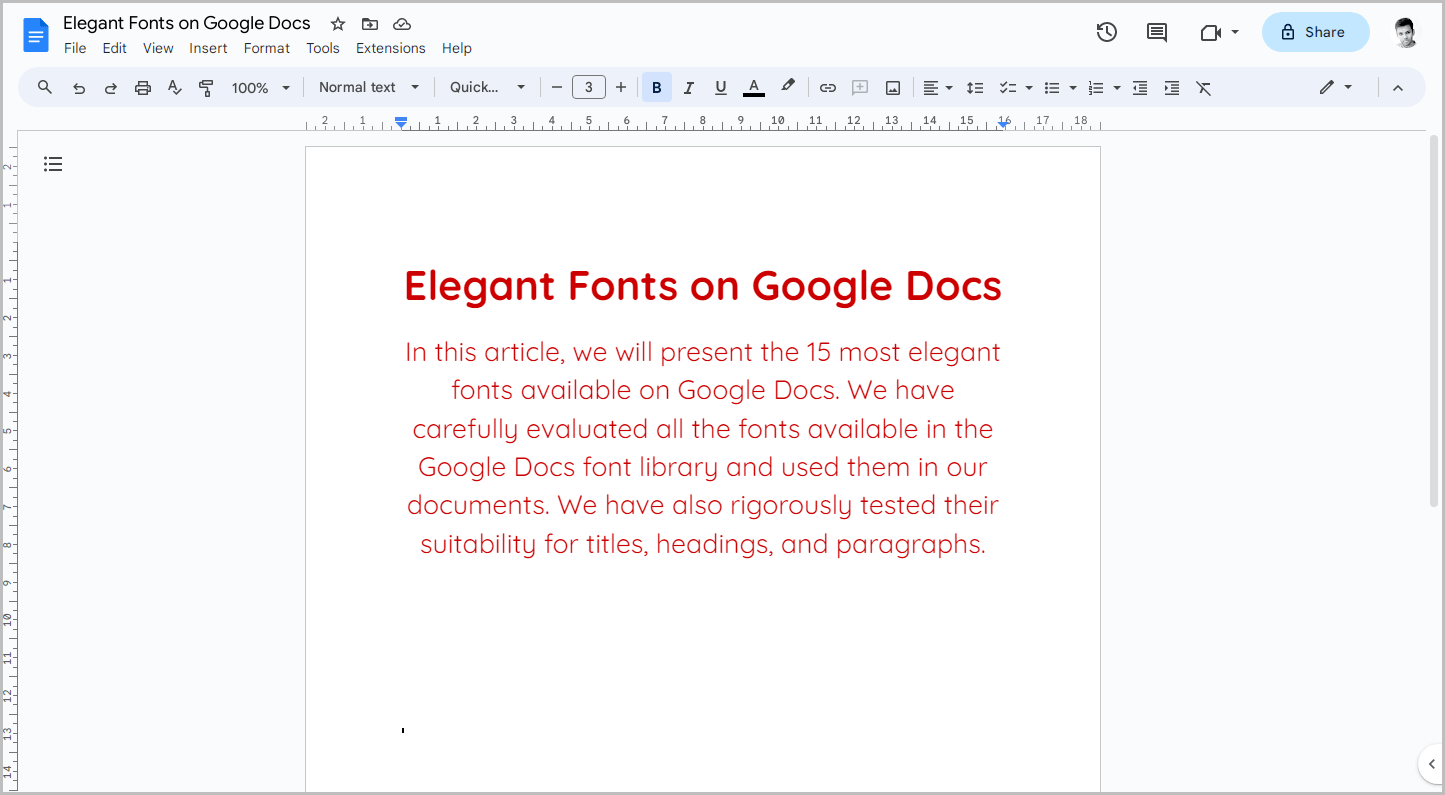 Elegant Fonts on Google Docs-5 Elegant Fonts on Google Docs