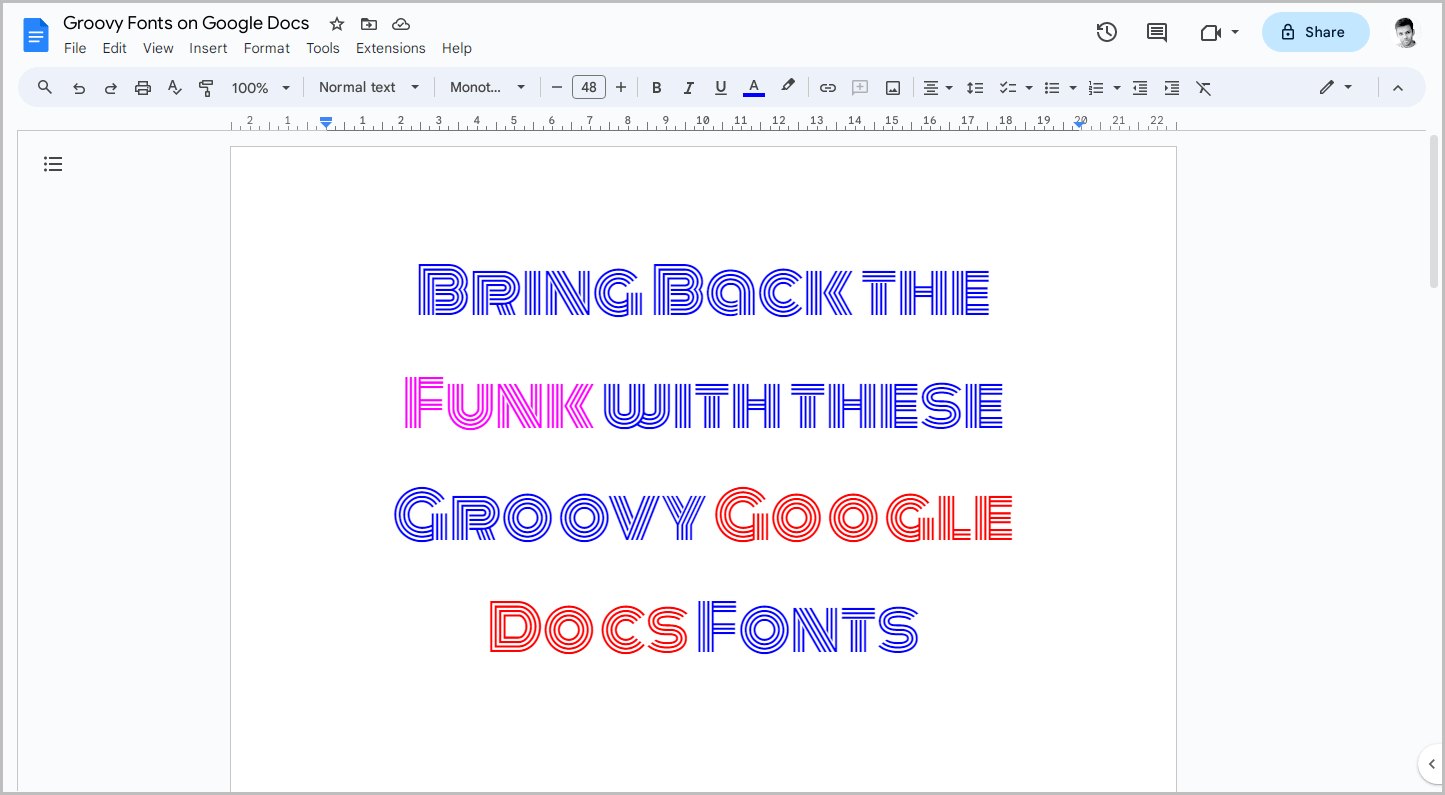 Groovy Fonts on Google Docs-14 Groovy Fonts on Google Docs