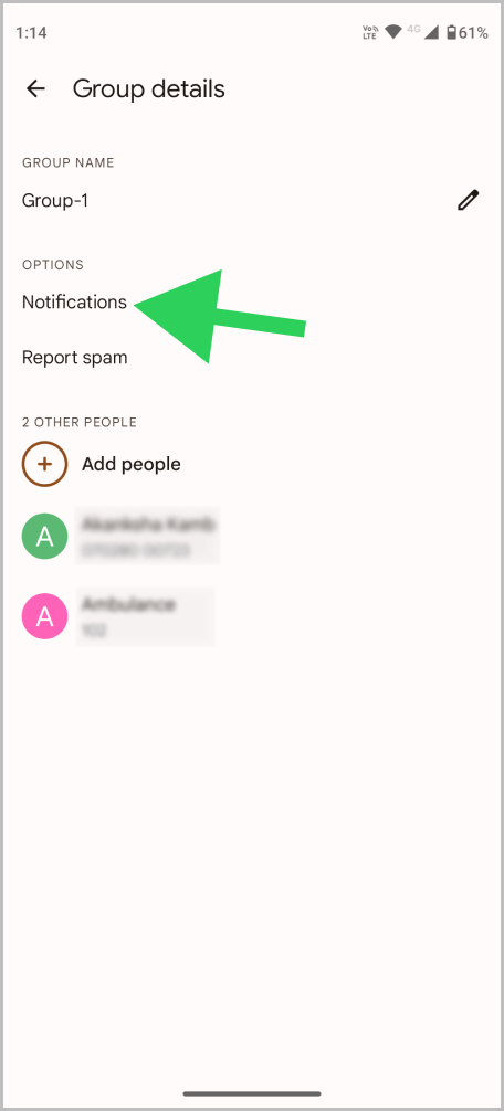 Mute Conversation in Google Messages